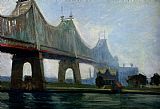 Edward Hopper Canvas Paintings - Queensborough Bridge